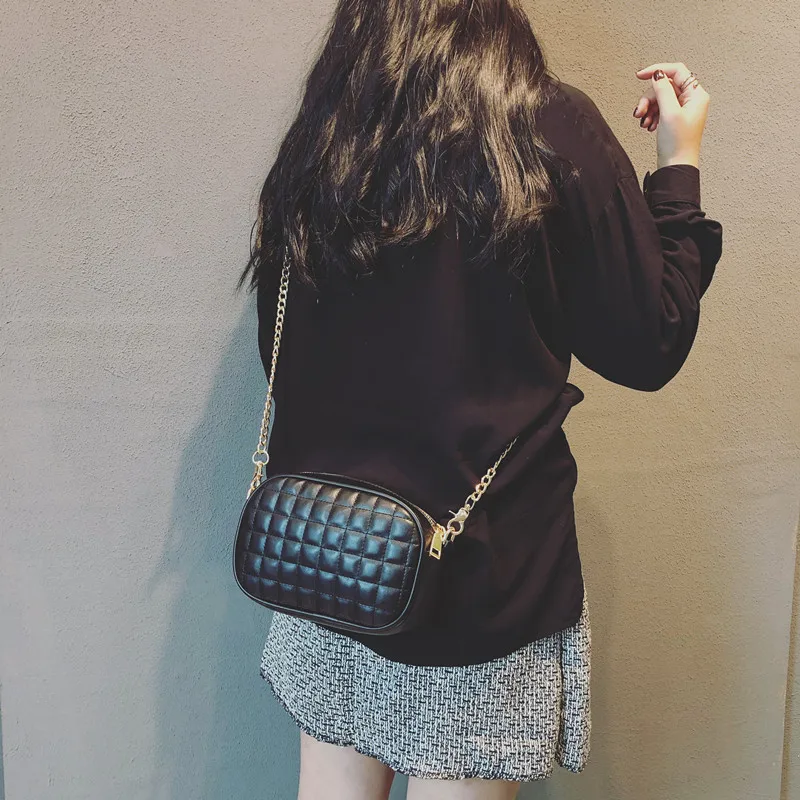 

Graceful Bag Women's 2020 New Style Versatile Women's Bag Net Red Shoulder Solid Color Bag Rhombus