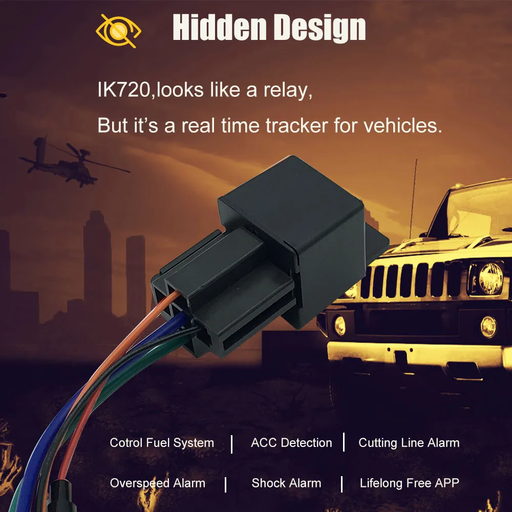 Car 4G GPS Tracker Relay GPS Fleet Management Real Time Locator GPRS GSM Tracking Free APP