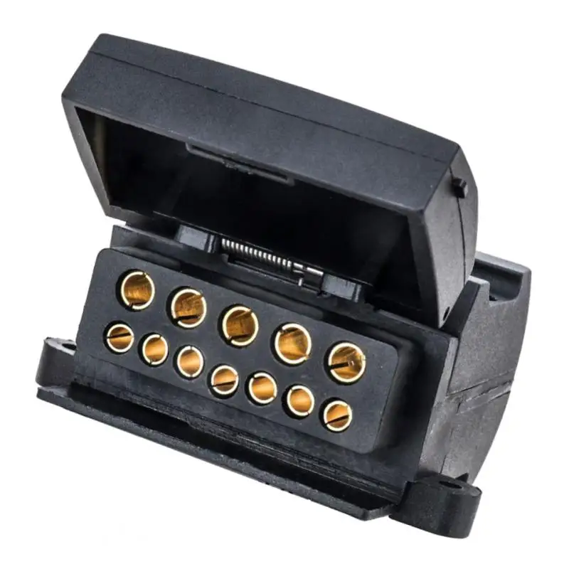 12Pin Australian Trailer Flat Socket Signal Light Display 12V With PVC Cap