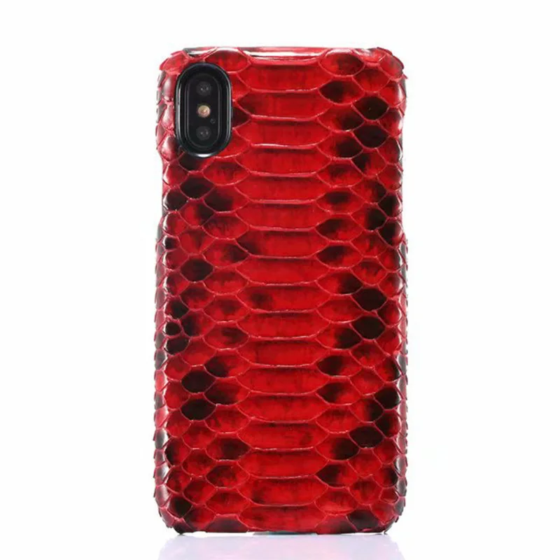 

Applicable iPhone X/X's Phone Case Genuine Leather Python Skin Apple X's Phone Case Shatter-resistant Top Grade Leather Case