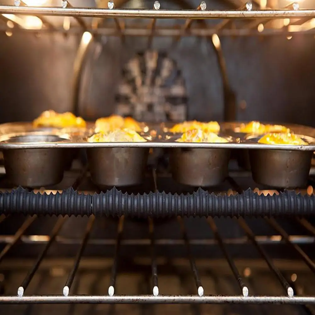 Protezione del bordo della mensola del forno filettata in Silicone protezione del bordo della protezione dello scaffale della striscia resistente al calore ad alta temperatura