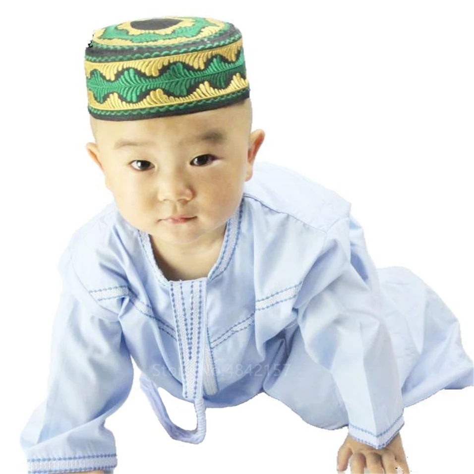 Мусульманская детская кафтан для мальчиков, abaya, мусульманская одежда для мальчиков, арабский джубба Тобе, для детей ясельного возраста