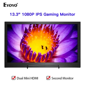 

Eyoyo EM13F 13" HDMI Portable Laptop Monitor HDR IPS Gaming moniteur 1920X1080 LCD Screen For Raspberry Pi PC PS4 Xbox Switch