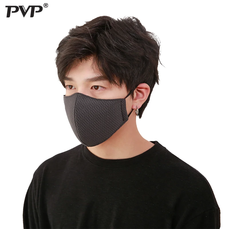 PVP унисекс Пылезащитная маска для лица черный хлопок Здоровье против пыли моющиеся многоразовые маски Модные женские аксессуары - Цвет: 3 Gray