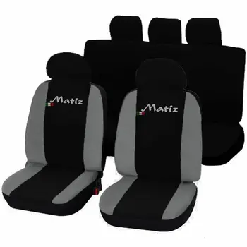 

COPRISEDILI AUTO CHEVROLET MATIZ 5 POSTI FODERE BICOLORE NERO - GRIGIO CHIARO