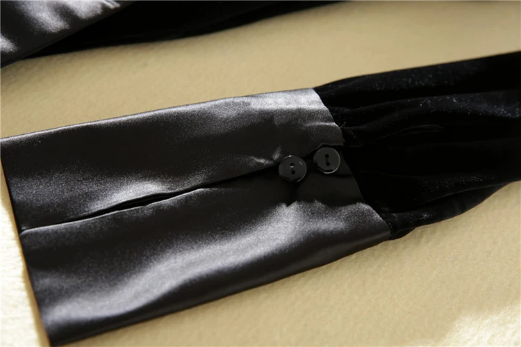 Комбинезоны высокого качества новые модные женские элегантные винтажные сексуальные черные свободные брюки с v-образным вырезом для рождественской вечеринки и работы бархатные комбинезоны