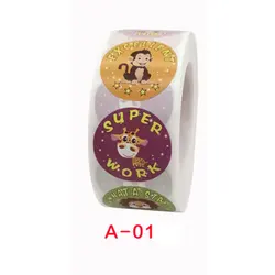500pcs Label Stickers Christmas Snowman Stickers Cute Cartoon Animals Sticker Gift for Reward Children School Supplies