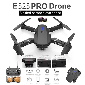 

2020 New E525 PRO 3-sided obstacle avoidance Drone 4K WIFI FPV camera drone Hight Hold Mode RC Quadcopter Mini Drone VS E58 dron