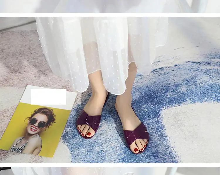 Size 36-41 Women's Sandals Slippers Summer Zapatos Mujer Flat Shoes Mules Clogs Female Peep Toe Soft Bottom Non-Slip Chaussures