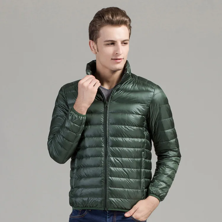 WEPBEL мужское легкое зимнее пальто, теплый водостойкий складывающийся пуховик - Цвет: Армейский зеленый