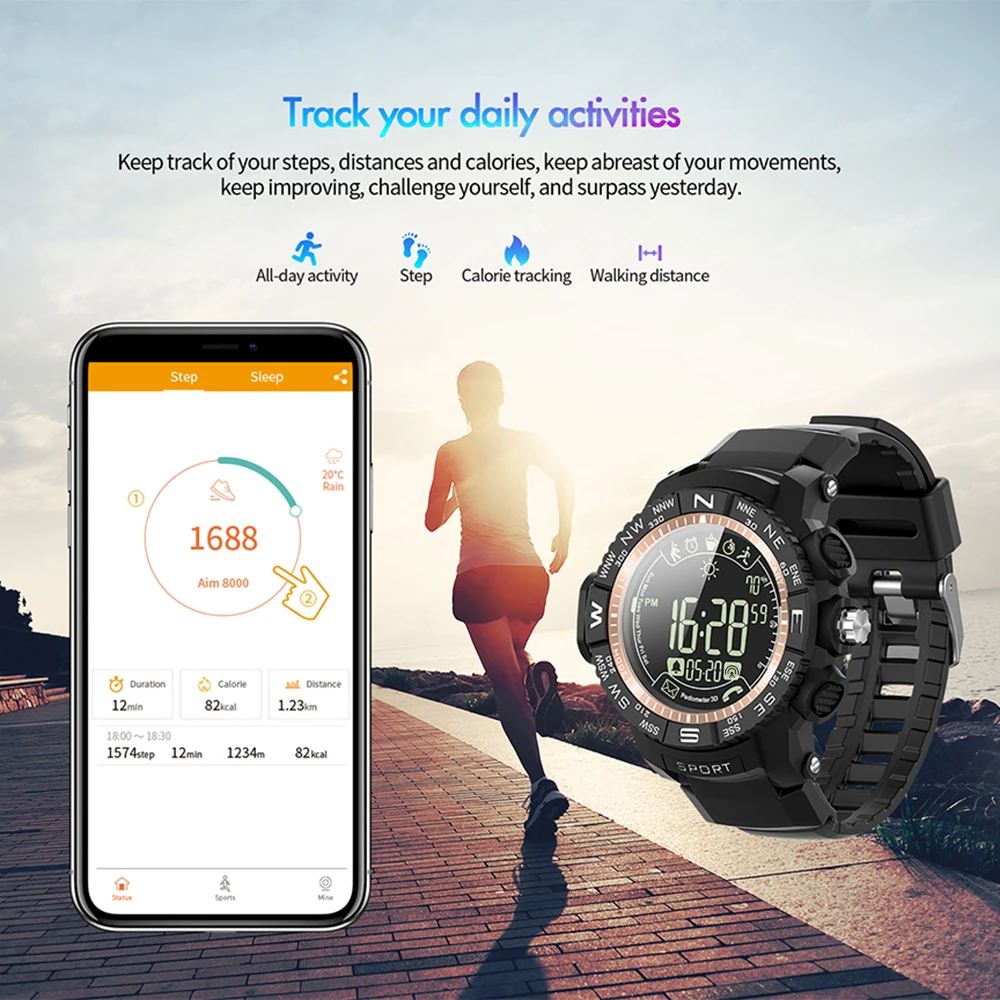 Ioutside P10 Smartwatch 1,2 ''FSTN экран Bluetooth 4,0 ...