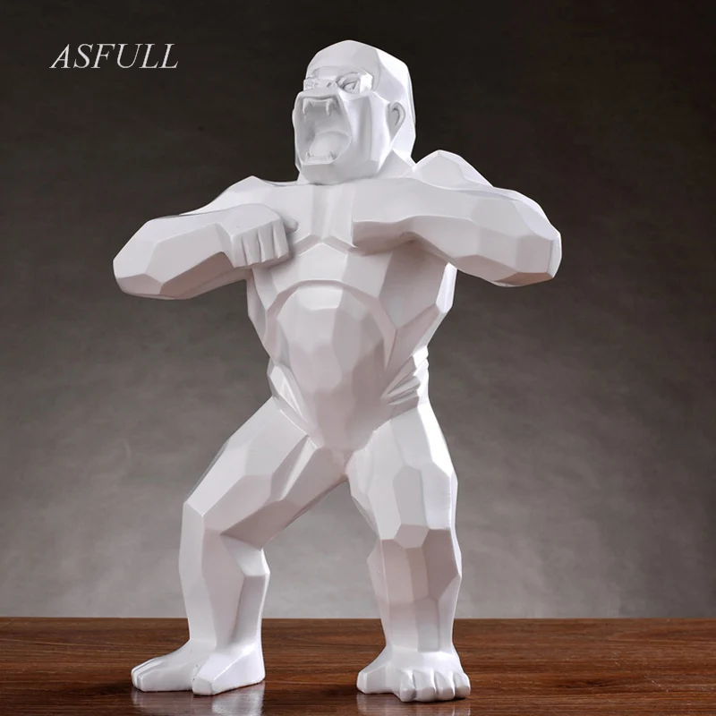 Big Size 40cm/15.74inch Gorilla Monkey Creative Home Decor Living Room Desktop Decoration Office Decorative Resin Big Size 40cm/15.74inch Gorilla Monkey Creative Home Decor Living Room Desktop Decoration Office Decorative Resin