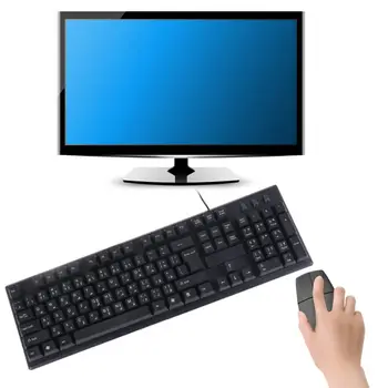 

USB Wired Silent Keyboard Waterproof Office 104 Keys Keyboard for Desktop N0HC