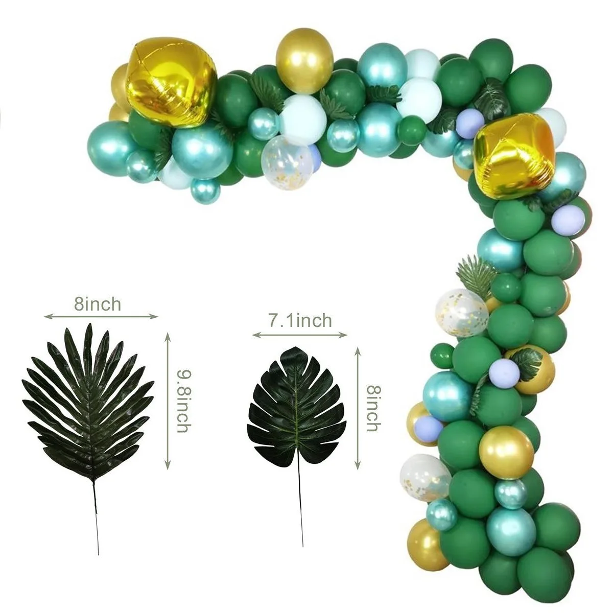 167pcs New Jungle Theme Party Decoration Balloon Chain Set Blue Dark Green Forest Series DIY | Дом и сад