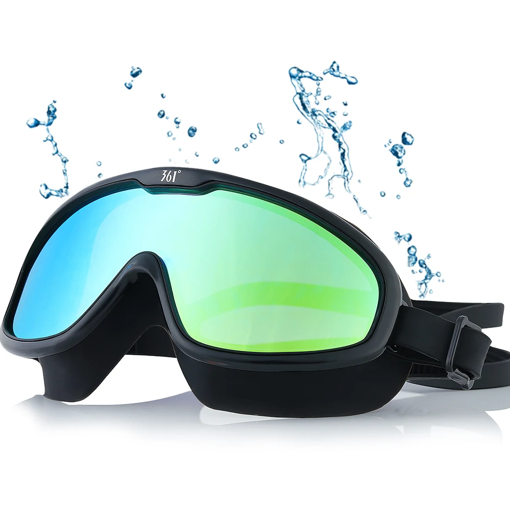 

361 Men Women Swimming Goggles Large View Kids Water Glasses Pool Anti Fog Adult Mirrored Swim Goggles No Leaking Swim Eyewear