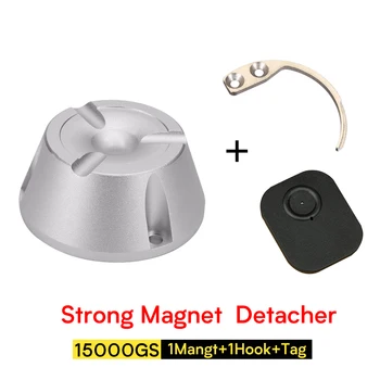 

EAS hard tag Remover super magnetic eas alarm tag detacher magnet unlocking 15000GS 1magnet+1hook+1tag