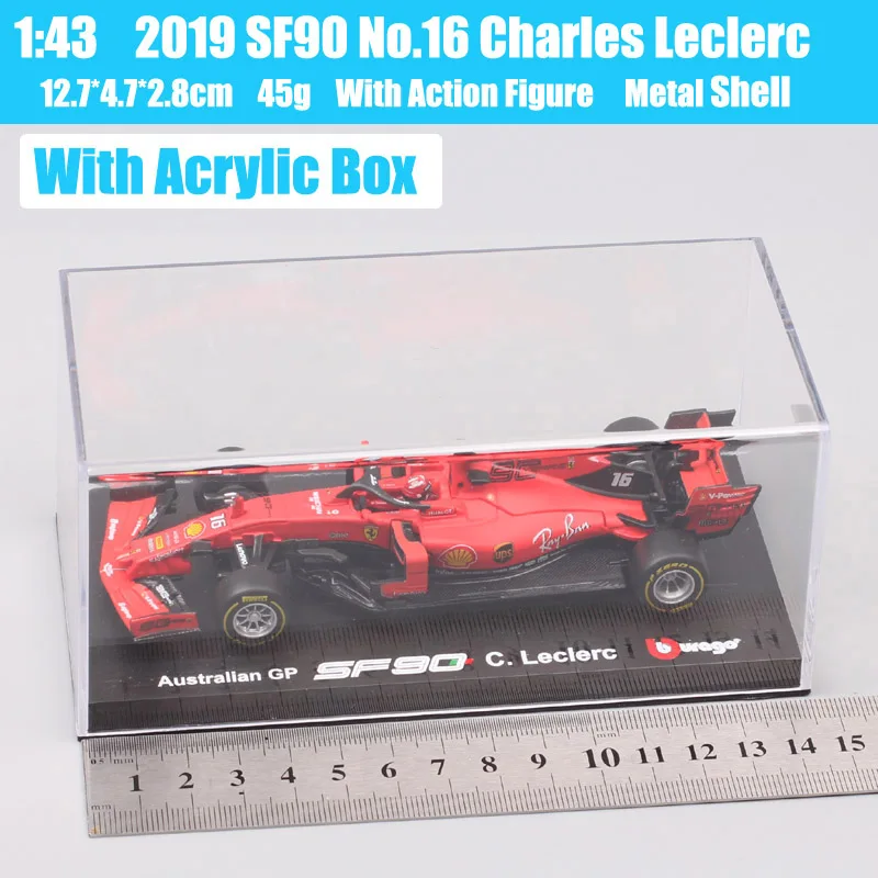 1:43 Scale 2020 BBurago Racer SF1000 RB15 SF90 W10 Lewis Hamilton Charles Leclerc Sebastian Vettel Diecast Model Vehicle Car Toy 32