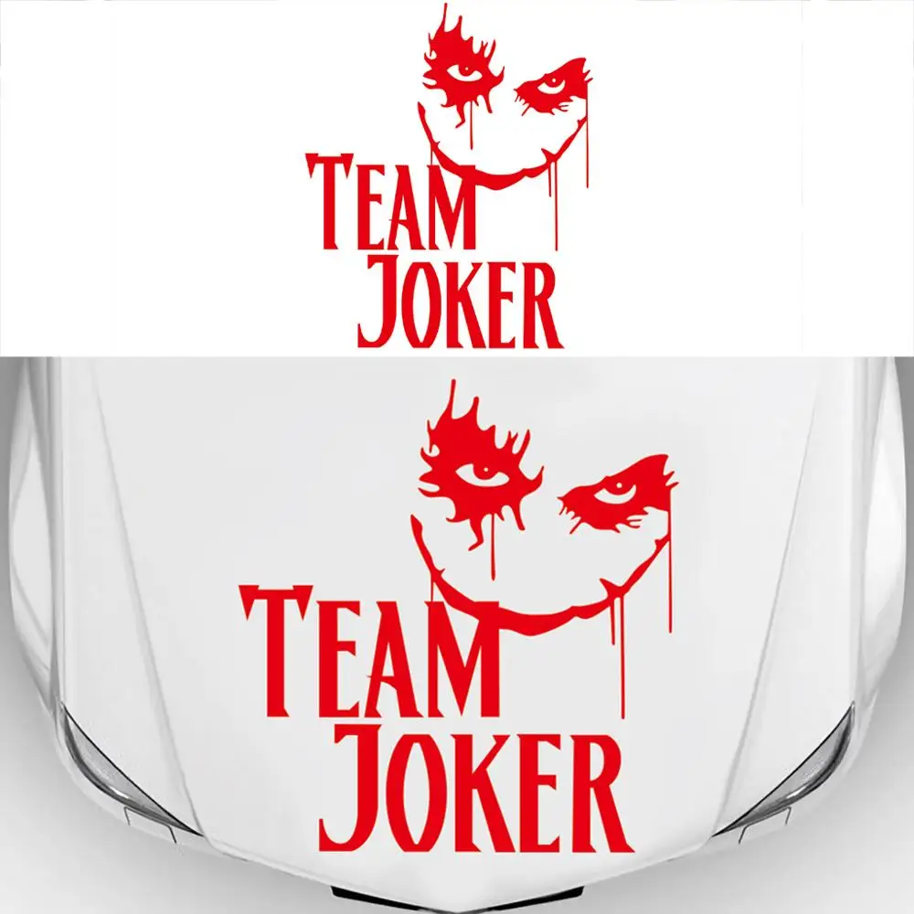 Автомобильная наклейка "TEAM JOKER" текстовая наклейка s Авто Виниловая наклейка на крышку двигателя автомобиля Наклейка