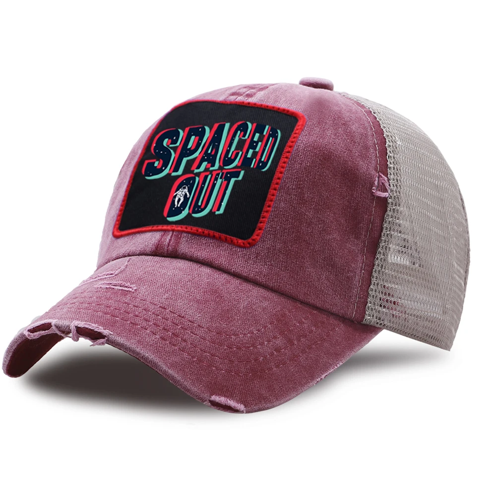 

Spaced Out Mesh Baseball Caps Sunscreen Hip Hop Snapback Hat Outdoor Breathable Summer Riding Hats Cotton Unisex Baseball Cap