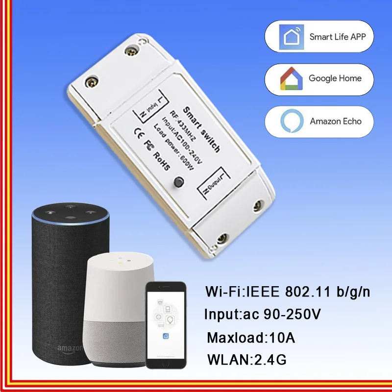 Smart Remote Control Touch Switch Wireless Frequency 50-60 Hz Home Voltage 90v-250v Transmitter Controller | Обустройство дома
