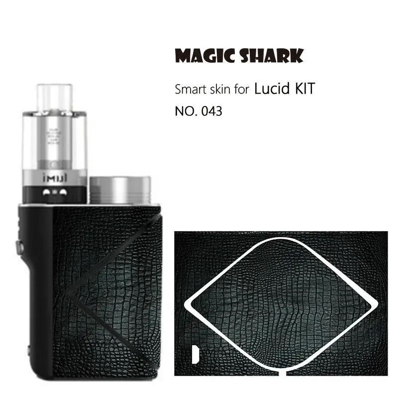 Magic Shark Cool PVC Leopard Skull Graffiti Sticker Case Vape Pod Cover Full Wrap Film Skin for Geekvape Lucid Kit No Fade - Цвет: 043