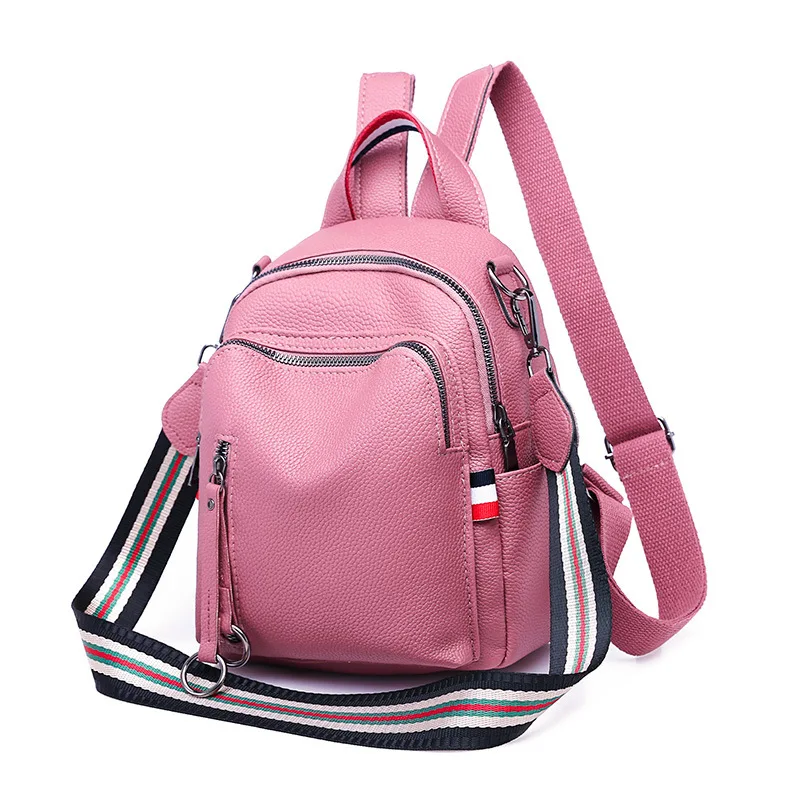 

2018 New Style INS Super Fire Backpack College Style Women's School Bag Versatile Backpack Multi-functional Wide-Strap WOMEN'S B
