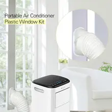 Portable Air Conditioner Plastic Window Kit Vent Kit for Sliding Glass Window Hose with Adjustable Length between 89cm-145cm Por