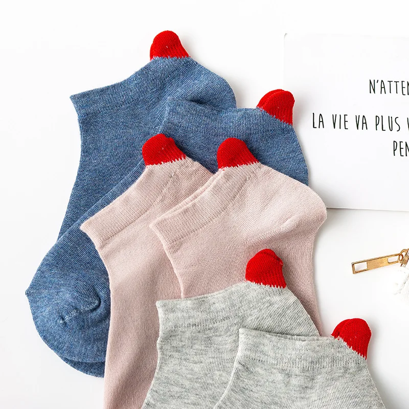 5 Pairs Harajuku Red Heart Cotton Women Socks Casual Boat 3D Sox Cartoon Nolvety Cute Invisible Slippers Girl Gift Ankle Kawaii 5 Pairs Harajuku Red Heart Cotton Women Socks Casual Boat 3D Sox Cartoon Nolvety Cute Invisible Slippers Girl Gift Ankle Kawaii