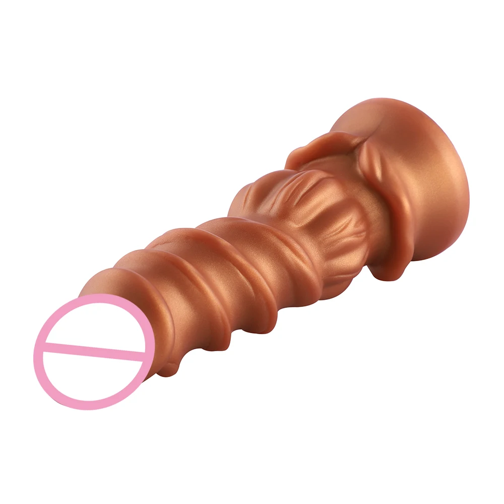 Spiral strapon silicone ribbed dildo for Hismith Premium KlicLok Sex Machine, wolf suction cup dildo tentacle dildo for women 6
