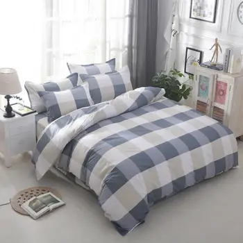 

49 claroom plaid bed linens black white bedding sets Euro duvet cover set bed sheets and pillowcases set