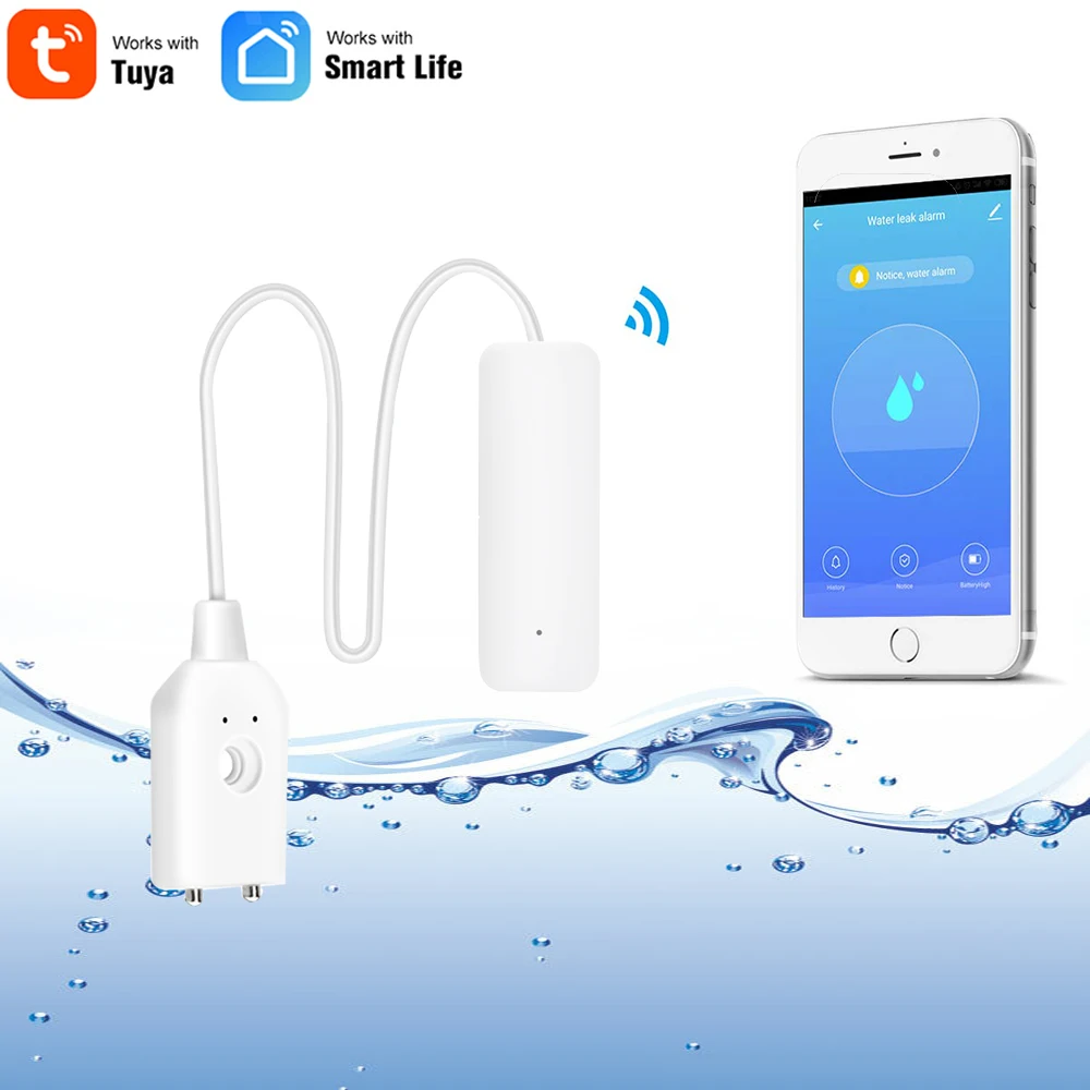 Датчик утечки воды с сигнализацией Wi-Fi детектор протечек оповещения об