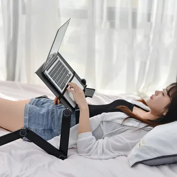 

Adjustable Computer Table Folding Laptop Notebook Stand Lazy Aluminum Alloy Bed Table