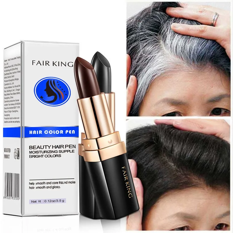 

2Colors Hair Chalk Long-lasting Colorfast Easy To Color Hair Dyeing Stick Disposable Hair Color Lipstick
