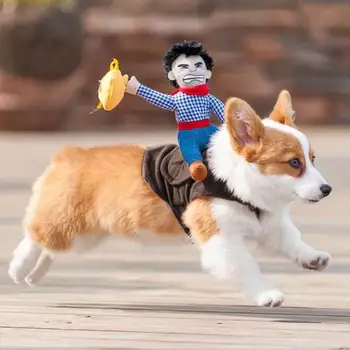 

Pet Dogs Cats Puppy Cowboy Rider Dog Costume For Dogs Clothes L Blue Style Knight with Size E7D6