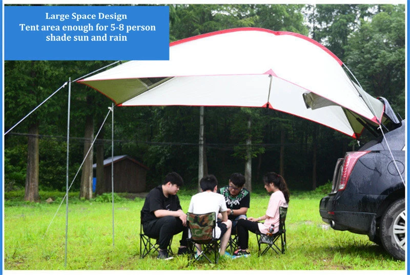 Outdoor Folding Car Tent Camping Shelter Anti-UV Garden Fishing Waterproof Car Awning Tent Picnic Sun Shelter Beach 5-8 Persons (7)