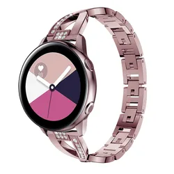 Premium 20mm Stainless Steel Watchband - Sleek and Durable Wrist Strap for 20mm (Rose pink)