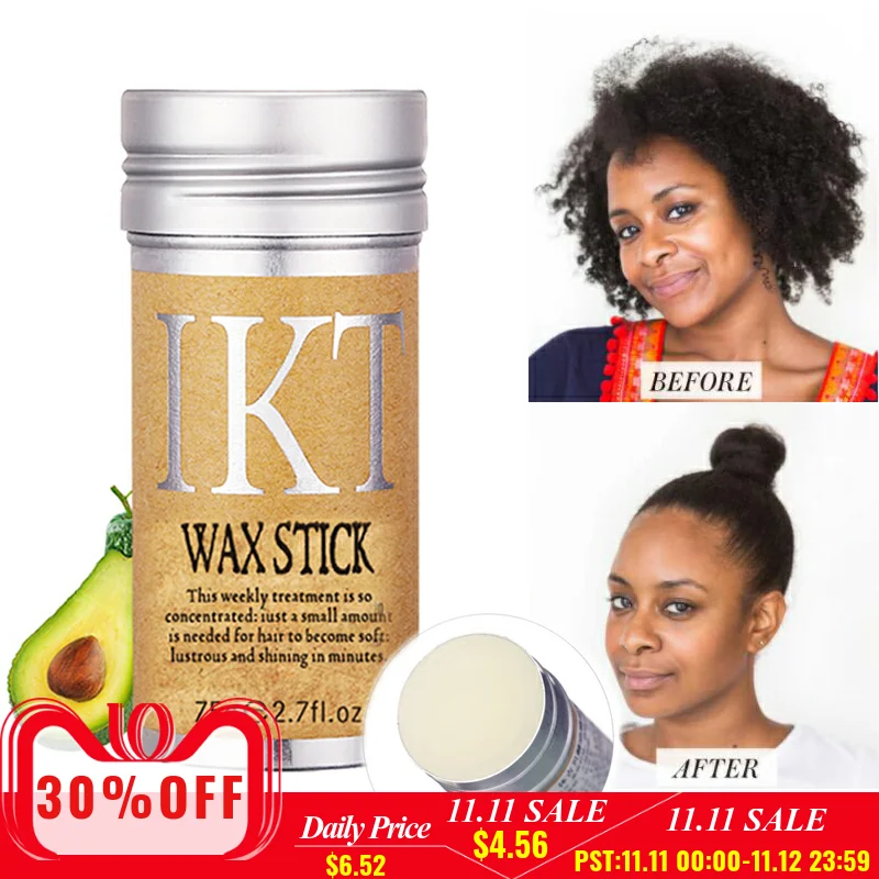 

Hair Wax Stick Edge Control Hair Finishing Stick Flyaway Wand Natural Long Lasting Thin baby Hair Styling Gel Wax Clay Cream