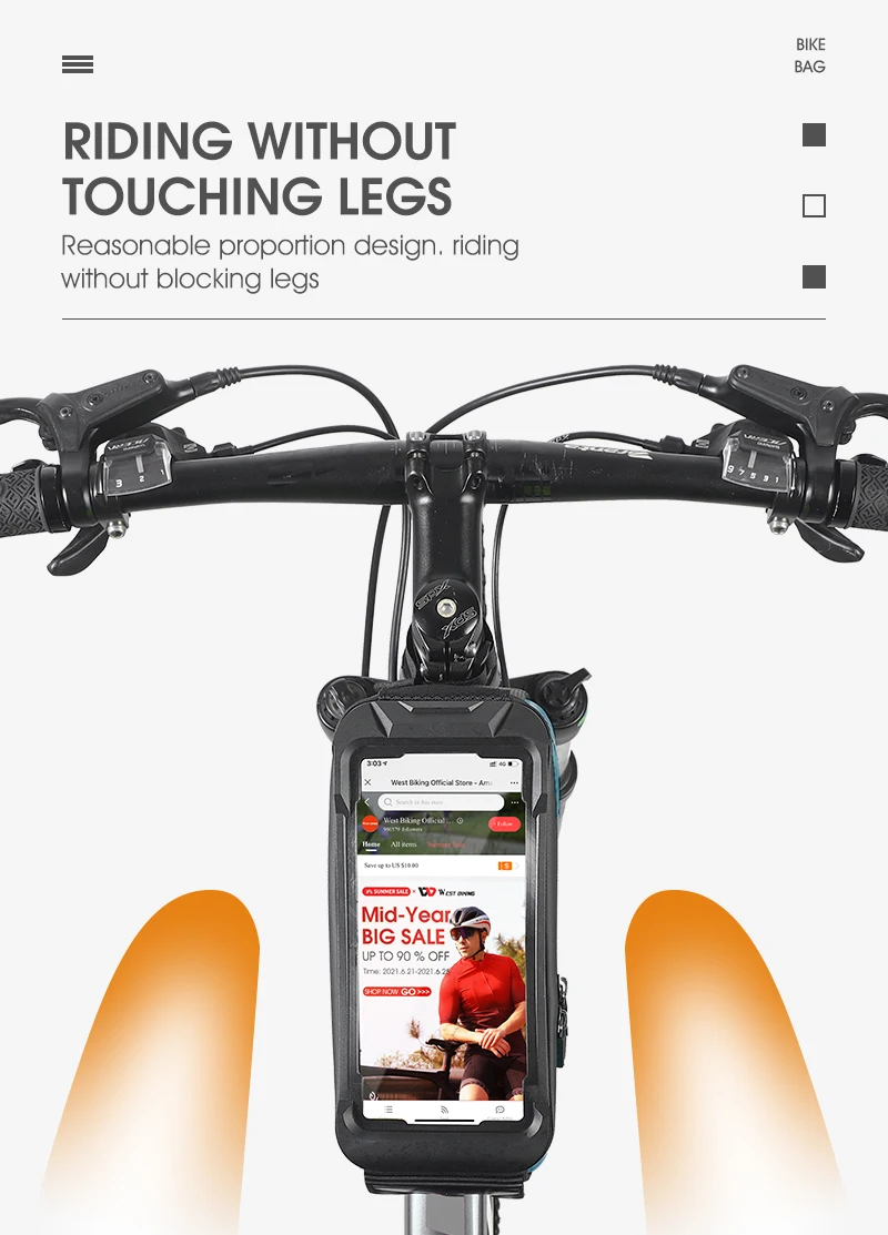 Étui De Téléphone Pour Vélo DRESCO – Dimensions 175x90x11mm, Support Guidon (neuf)