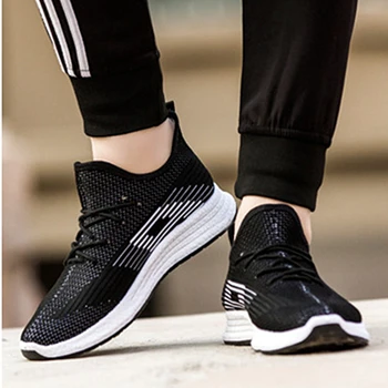 

Men Sneakers Breathable Flat Casual Shoes Mesh Soft Jogging Tennis Mens Shoes Sports Sneakers Slip On Joggers Zapatos De Hombre