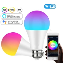 WiFi Smart Glühbirne 9W 10W Farbe Veränderbar E27 RGB RGBW A60 A70 Led-lampe Dimmbare Alexa Kompatibel tuya Smart Leben APP Google