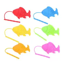 Дизайн рыбы, пищевой силиконовый фильтр для заварки листьев чая