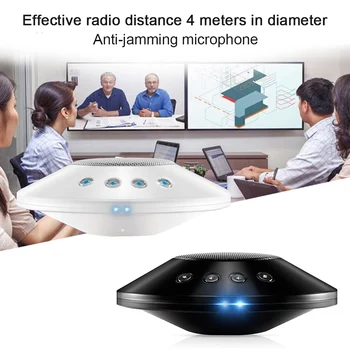 

USB Interface Omnidirectional Microphone Meeting Interview Office Video Conference Condenser Business LED Indicator Audio Pickup