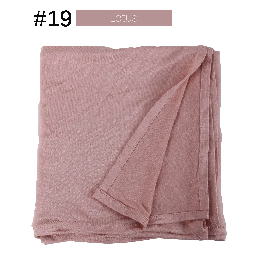 Muslim Women Premium Instant Cotton Jersey Hijab Scarf Jersey Hijabs Scarves With Hoop Pinless HeadScarves 53 colors