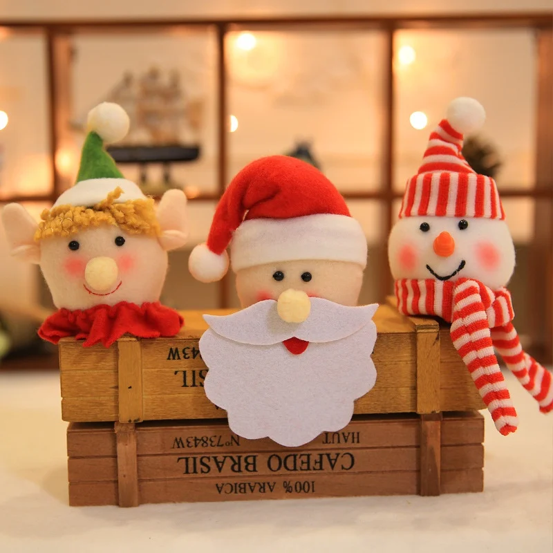 Christmas Wine Bottle Cap Topper Holiday Dining Table Decorations Elk Snowman Santa Claus Wine Bottle Cover