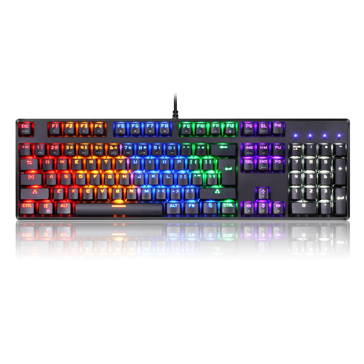 

CK96 RGB Backlit Mechanical Keyboard Wired USB2.0 Glowing Gaming Keyboards 104 Keys USA Keyboard