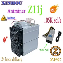 Asic Miner Antminer Z11j 105k Equihash ZCASH ZEC ZEN miner лучше, чем Innosilicon A9 antminer Z9mini Z9 Z11 Z11e S17 T17 S9 M21