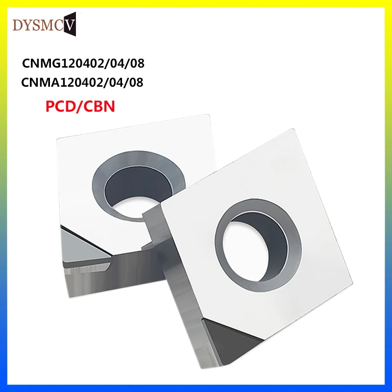 PCD / CBN Turned Parts CNMG120408 CNMA120402 PCD CBN Cubic Boron Nitride Turning Tool Diamond Blade 1 PC