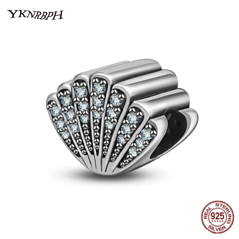 

YKNRBPH S925 Sterling Silver Necklace Beaded Accessories DIY Shell Diamond Bracelet Pendant Separated Beads Jewelry