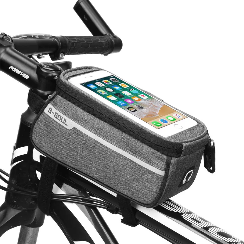 6 дюймовая сумка для передних велосипедов MTB водонепроницаемая телефона с