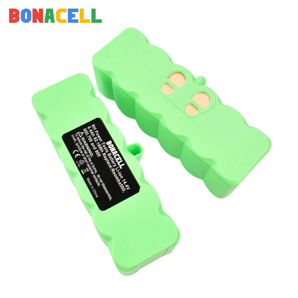2 Pack Bonacell 6400 мА/ч, 14,4 V Батарея для iRobot Roomba 500 600 700 800 серии пылесос iRobot roomba 600 620 650 700 770 780 - Цвет: 2 Pack